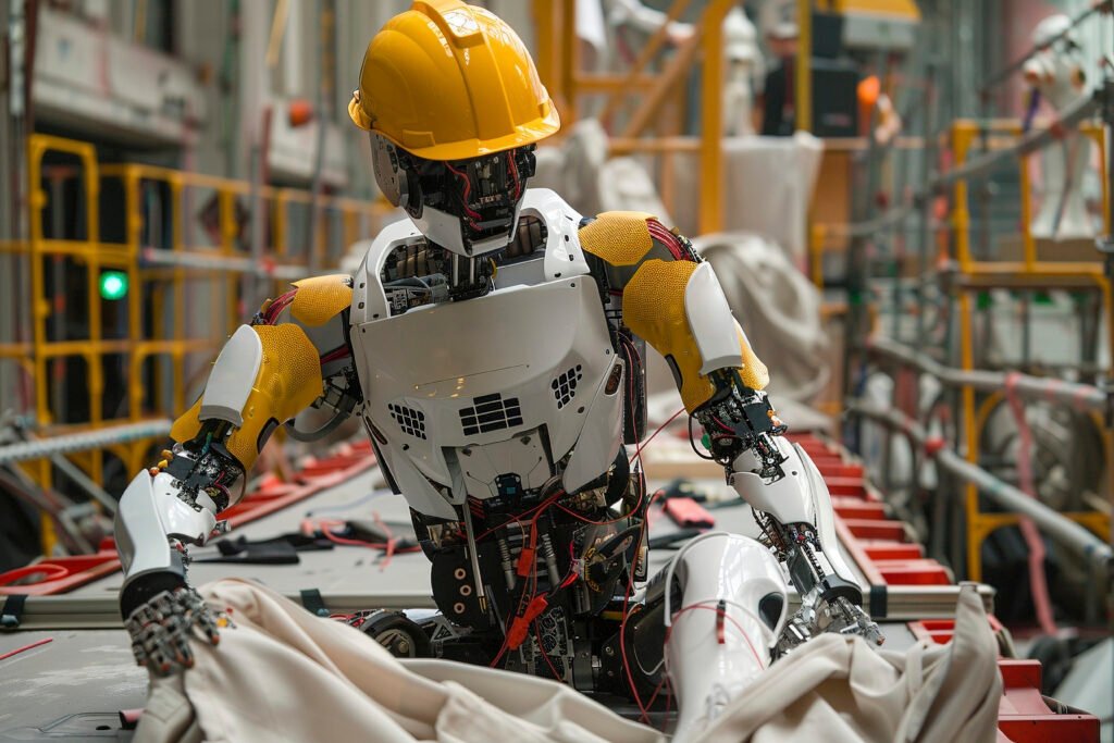digital transformation in oil and gas a robot working on construction site