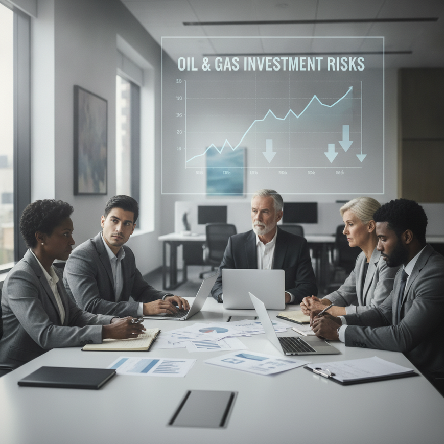 team conducting business risk management in conference